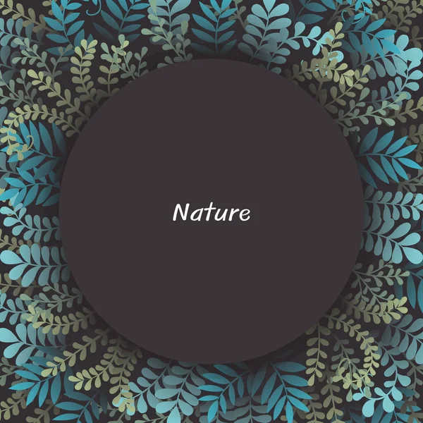 Fern Ivy Weed Frame Vector Decoration Tropical Forest Nature Concept — Archivo Imágenes Vectoriales