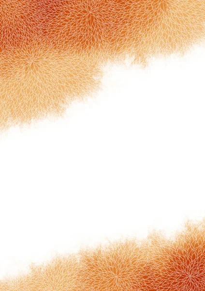 Анотація Осіннього Куща Каракулі Рамка Акварель Копіювальним Простором Прикраси Осіннього — стокове фото
