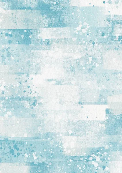 Kışın, okyanusta, suda ve kıyı yaşamında süsleme için kağıt zemin üzerinde su açık mavi kuru fırça.