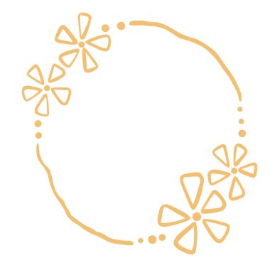 El çizimi portakal çiçeği çizimi yaz, romantizm, düğün ve sonbahar mevsimleri için çizim.