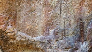 Kaba Yüzey Doğal Kum Taşı Doku Özgeçmişi Organik Toprak Tonlarıyla.
