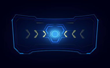 soyut teknoloji bilim kurgu hologram çerçeve tasarım arka planı