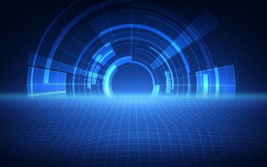 Soyut gelecek teknolojisi bilim kurgu kavramı