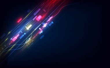 soyut dijital çevrimiçi iletişim teknolojisi arka planı, devre çizgileri bilgisayar, internet sistemi siber uzay