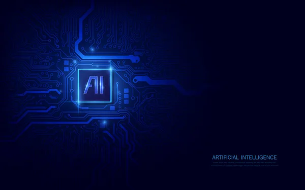 Ai yonga seti gelecek teknolojisi için uygun fütüristik konsept devre kartında