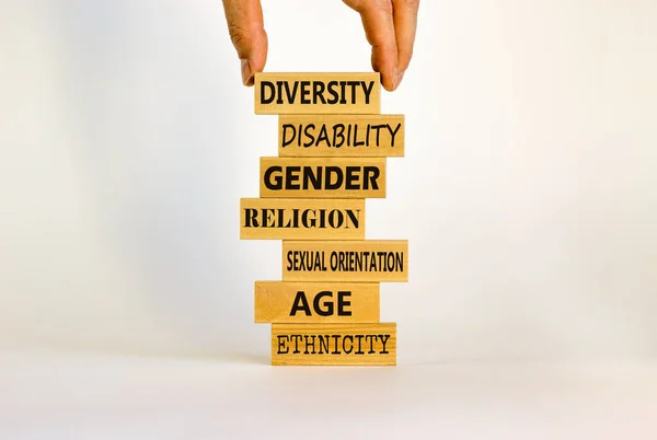 Diversity Ethnicity Gender Age Sexual Orientation Religion Disability Words Written — Stock Photo, Image