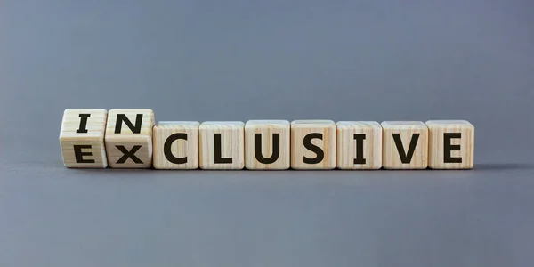 Símbolo Para Una Mejor Inclusión Cubo Invertido Palabra Cambiada Exclusiva —  Fotos de Stock