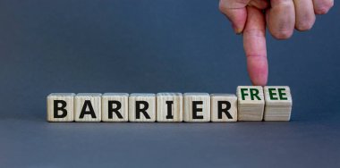 Bariyersiz sembol. Erkek el ahşap küplere dönüşür ve 