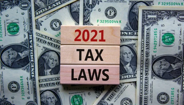 2021 Droit Fiscal Symbole Concept Words 2021 Tax Laws Sur — Photo