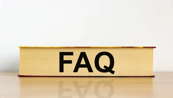 Faq Símbolo Perguntas Frequentes Livro Com Palavra Faq Perguntas Frequentes — Fotografia de Stock