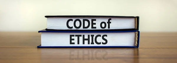 Κώδικας Ηθικής Συμβόλου Έννοια Λέξεις Κώδικας Ηθικής Βιβλία Ένα Όμορφο — Φωτογραφία Αρχείου