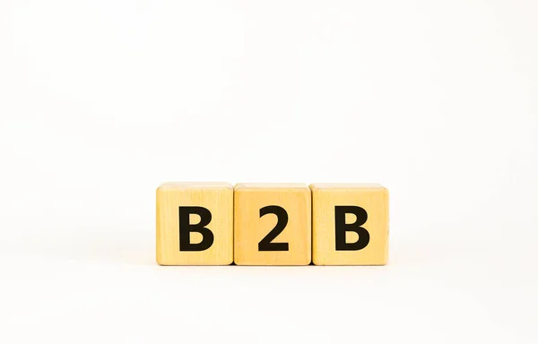 B2B Symbol Konzeptwort B2B Business Business Auf Würfeln Auf Schönem — Stockfoto