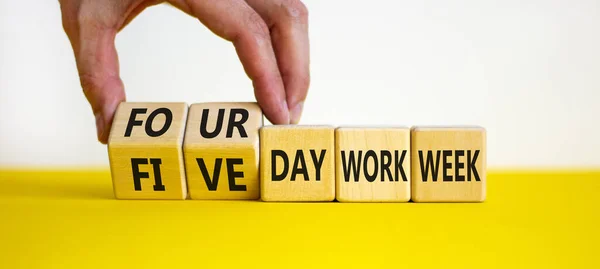 Günlük Sembolü Adamı Küplere Dönüşür Kelimeleri Haftanın Beş Günü Çalışma — Stok fotoğraf