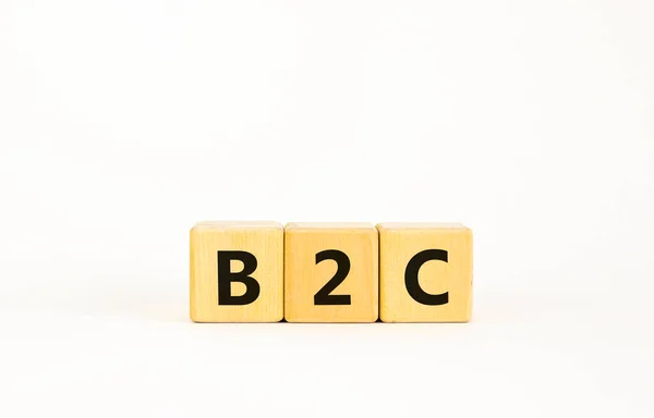 B2C Símbolo Negocio Cliente Concepto Palabra B2C Business Customer Cubos —  Fotos de Stock