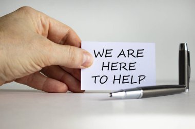 Yardım ve destek sembolü. Üzerinde 