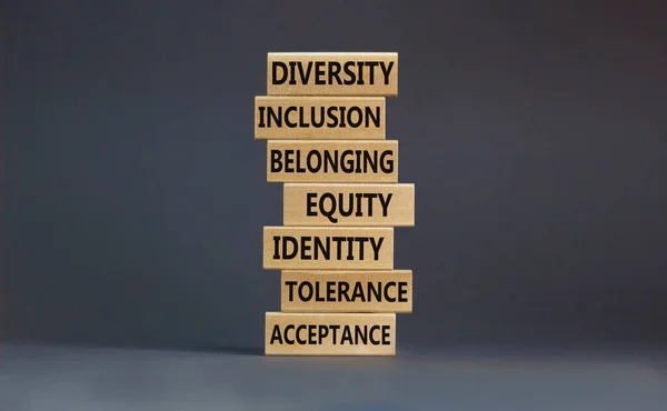 Różnorodność Symbol Integracji Różnorodność Należąca Włączenia Społecznego Słowa Akceptacji Tolerancji — Zdjęcie stockowe