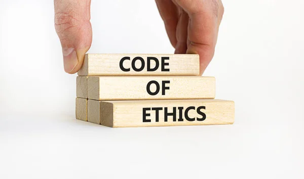 Etikai Kódex Szimbólum Fogalom Szavak Etikai Kódex Blokkok Egy Gyönyörű — Stock Fotó
