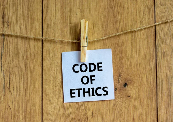 Símbolo Código Ética Libro Blanco Con Las Palabras Código Ética — Foto de Stock