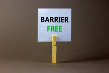 Bariyersiz sembol. Üzerinde 