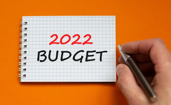 2022 Rozpočet Nový Rok Symbol Podnikatel Píše Slova 2022 Rozpočet — Stock fotografie