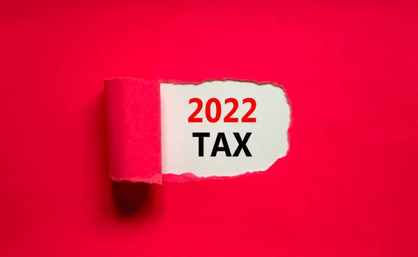 2022 Impuesto Símbolo Año Nuevo Palabras Impuesto 2022 Que Aparecen — Foto de Stock