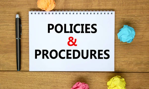 Policy Och Procedurer Symbol Ord Policies Procedures Vit Ton Vackert — Stockfoto