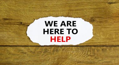 Destek sembolü. Beyaz kağıt üzerinde 