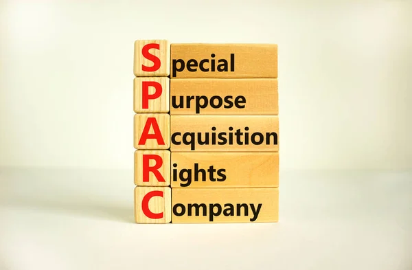 Sparc Символ Компанії Особливим Призначенням Куби Словами Sparc Красивому Білому — стокове фото