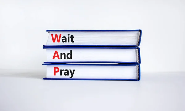 Wap Περίμενε Και Προσευχήσου Σύμβολο Βιβλία Έννοιες Όπως Wap Περιμένετε — Φωτογραφία Αρχείου