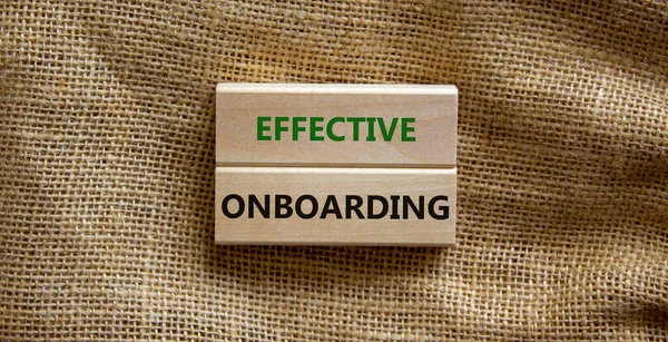 Effective Onboarding Symbol Wooden Blocks Words Effective Onboarding Beautiful Canvas — Stock Photo, Image