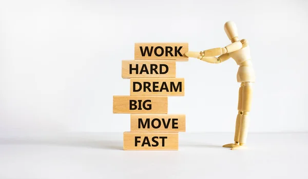 Работайте Упорно Мечтать Большой Символ Слова Work Hard Dream Big — стоковое фото