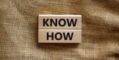 Nasıl bir sembol olduğunu biliyorum. Sözcükler, ahşap bloklarda güzel bir tuval arka planında nasıl kullanılacağını bilir. İş ve konsept, kopyalama alanı.