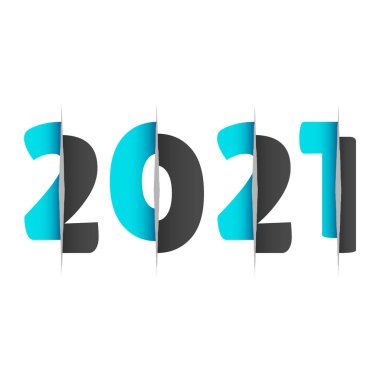 2021 'in büyük bir koleksiyonu. Mutlu yıllar işareti. 2021 'in yeni yıl sembolleri. Tebrik kartı çizimi, broşür şürü. Beyaz arkaplanda siyah tatil etiketleri bulunan vektör illüstrasyonuName.