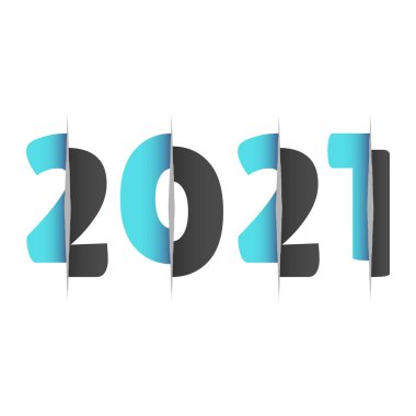 2021 'in büyük bir koleksiyonu. Mutlu yıllar işareti. 2021 'in yeni yıl sembolleri. Tebrik kartı çizimi, broşür şürü. Beyaz arkaplanda siyah tatil etiketleri bulunan vektör illüstrasyonuName.