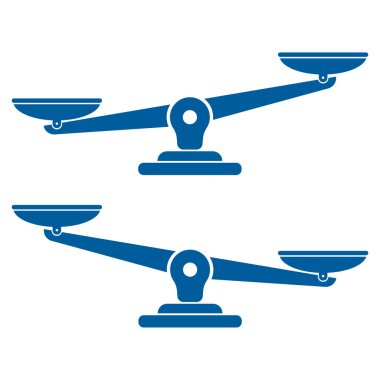 Düz bir tartı. Vektör çizimi. Satır tasarımı.