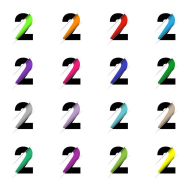 2 numaralı logo şirket vektör tasarım şablonu.