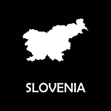 Slovenya haritasının vektör illüstrasyonu