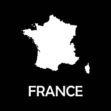 Yüksek detaylı vektör haritası - Fransa