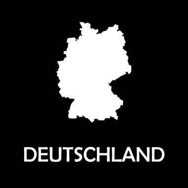 Almanya, Almanya Gri Ülke Sınır Haritası.