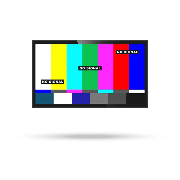 信号ベクトルのない黒と液晶テレビ — ストックベクタ