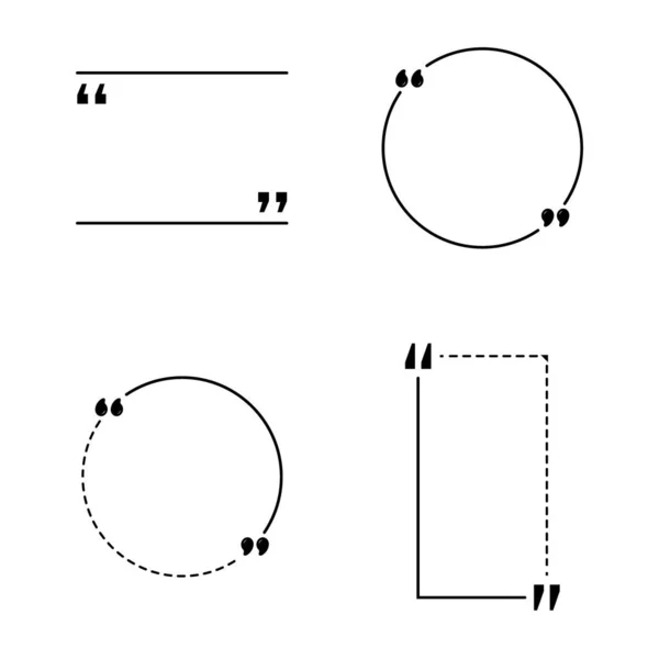 Набор Цитаты Покрывается Текстовым Пузырем Commas Векторный Шаблон Примечания Сообщения — стоковый вектор