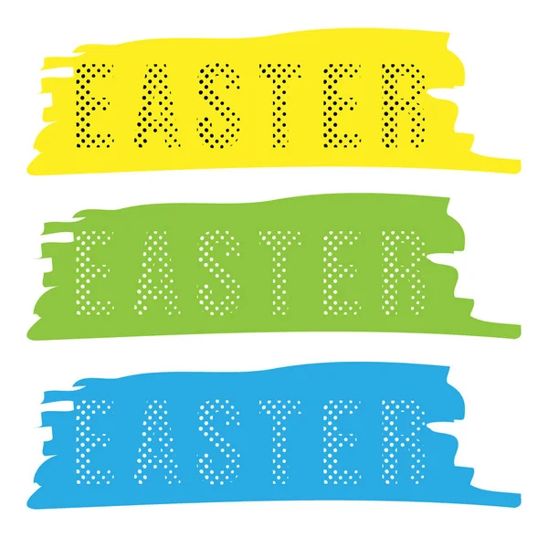 Happy Easter Lettering Card Hand Drawn Lettering Poster Easter Ink — Stock Vector
