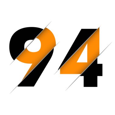 994 Numara Logo Tasarımı Yaratıcı Kesim ve Siyah Çember Arkaplan. Yaratıcı logo tasarımı.