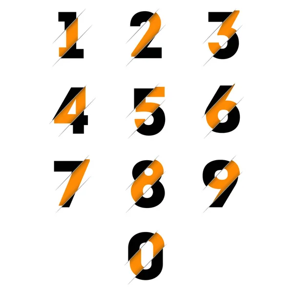 Diseño Números Estilizados Ilustración Vectorial Números — Vector de stock