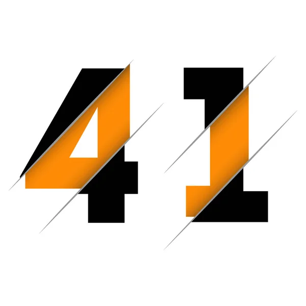 Zahlen Logo Design Mit Kreativem Schnitt Und Schwarzem Kreis Hintergrund — Stockvektor