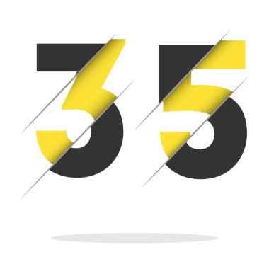 Yaratıcı Kesimi ve Siyah Çember Arkaplanı olan 335 Numara Logo Tasarımı. Yaratıcı logo tasarımı.