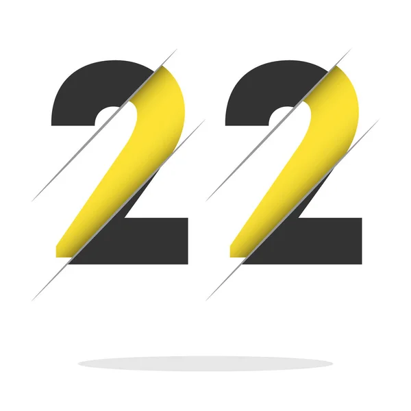 Number Logo Design Kreativním Střihem Černým Kruhem Pozadí Tvůrčí Design — Stockový vektor