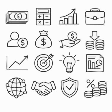 Mali yönetim ve analiz simgeleri ayarlandı