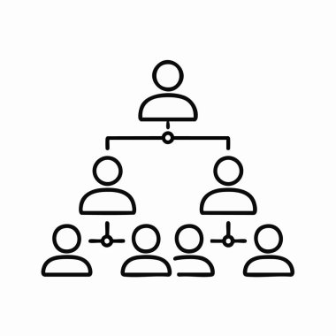 Örgüt için hiyerarşik yapı simgeleri