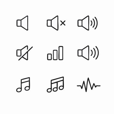 Sound and volume control icons for applications